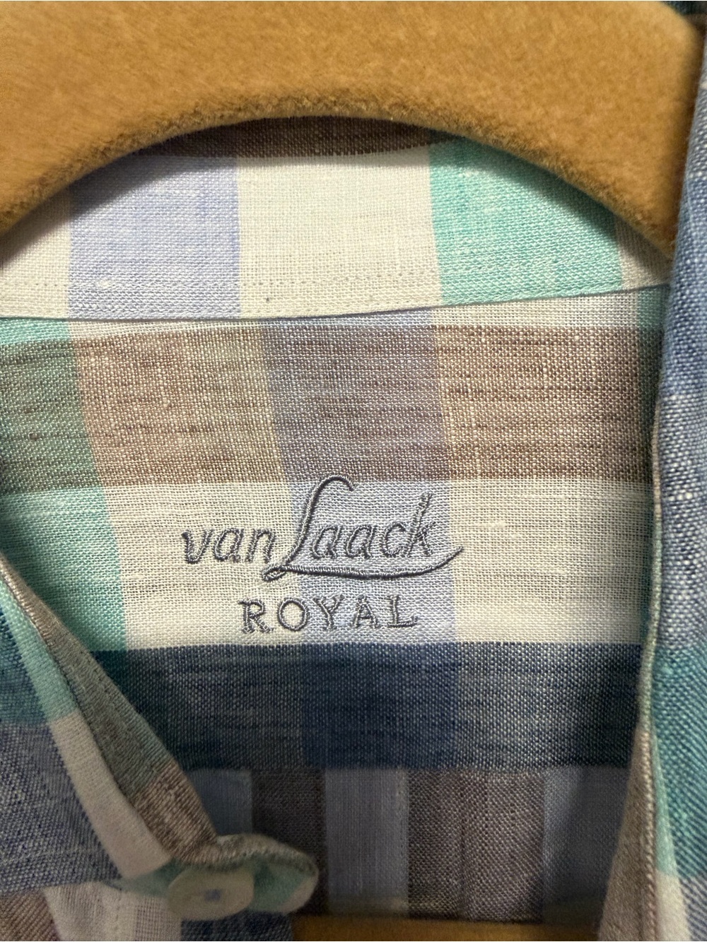 Van Laack Royal Linen Shirt — Multicolor Plaid - Picture 3 of 5